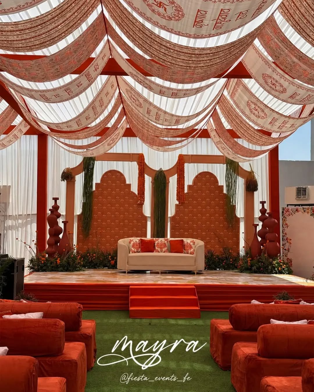 A royal celebration inspired by culture, crafted with perfection. 👑🧡
From luxurious drapes to floral artistry, every detail reflects the beauty of the Mayra Ceremony.

✨ Event by Fiesta Events
📲 6350044398